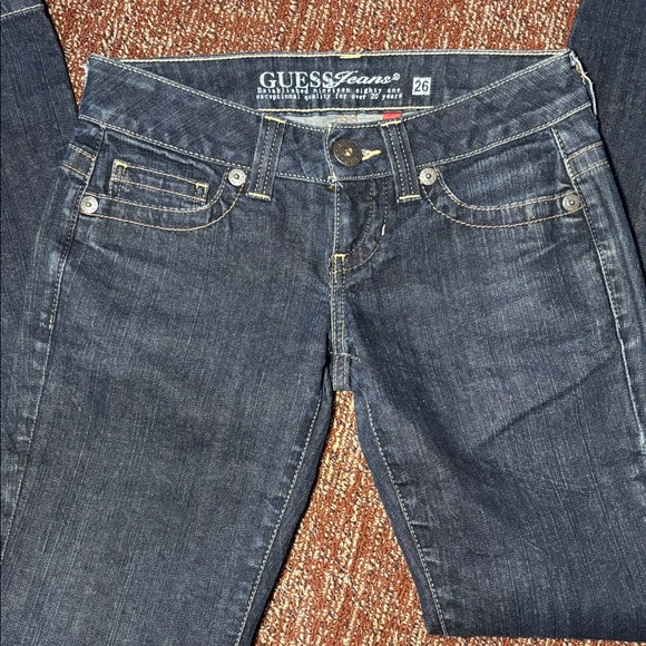 Guess vintage daredevil boot low rise dark wash denim women’s 26 - Picture 4 of 16